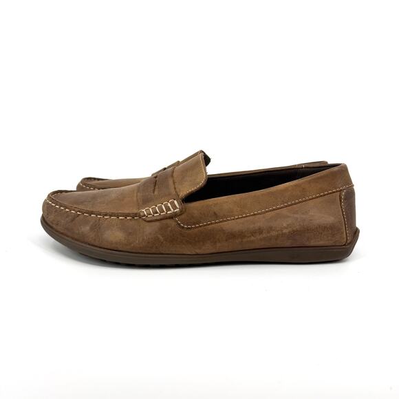 Rockport Brown Genuine Leather TruTech Memory Foam Comfort Penny Loafers Shoes main image 6